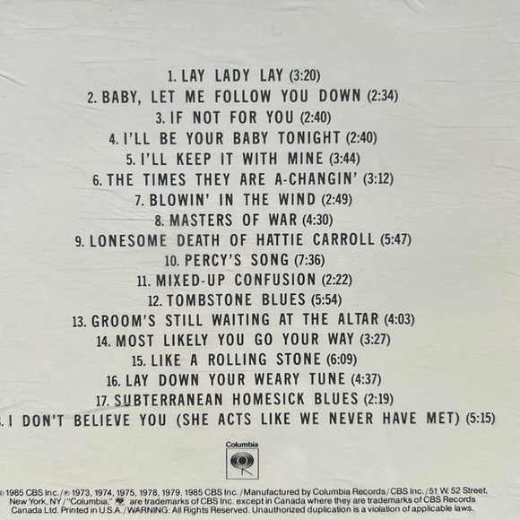 SOLDSOLDSOLD Bob Dylan collector’s Biograph 3-disc - Picture 9 of 13